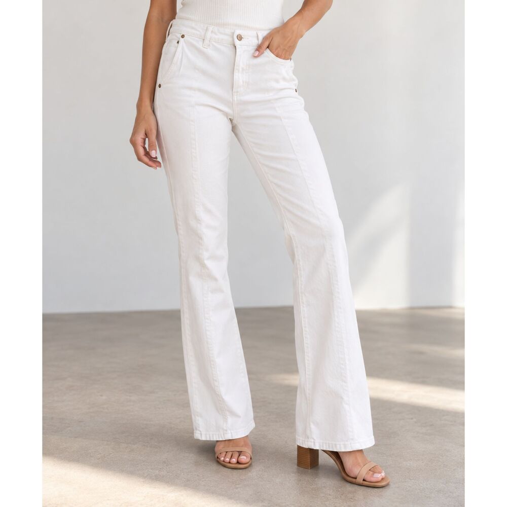 Michael Kors White Denim Bootcut Jeans Women’s Size 8 Coastal Summer Pants